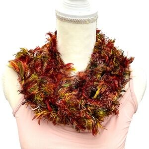 Eyelash Yarn Hand-dyed Boa Scarf